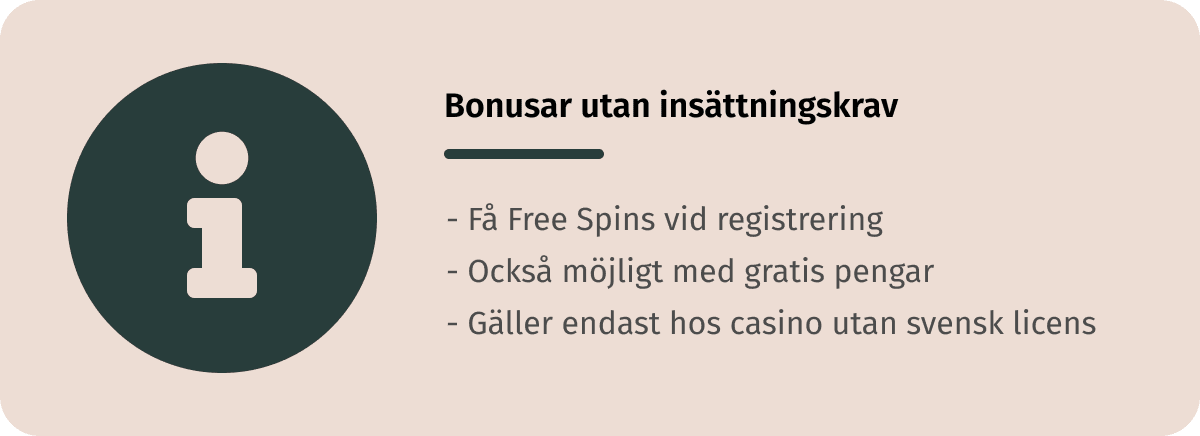 bonus utan insättningskrav