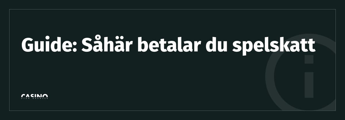 såhär betalar du spelskatt