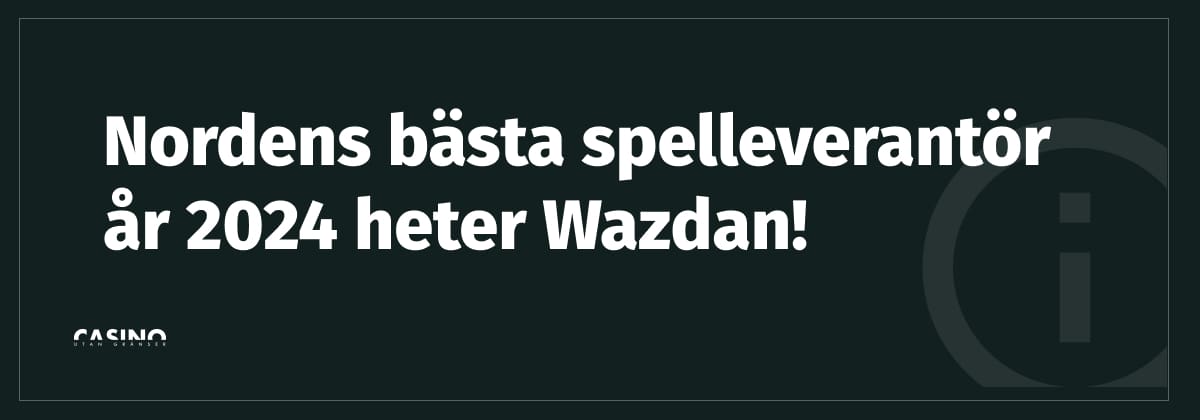 wazdan vinner pris