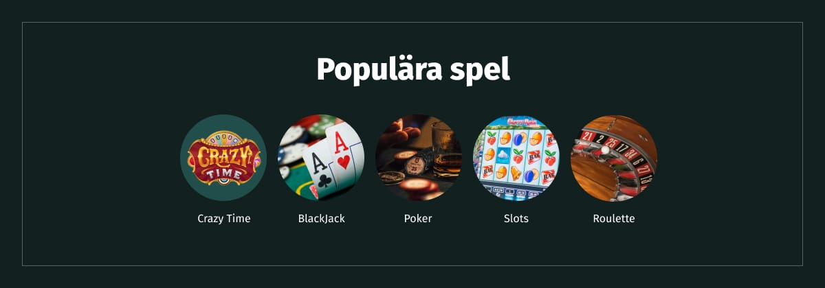 olika spel hos utländska casinon