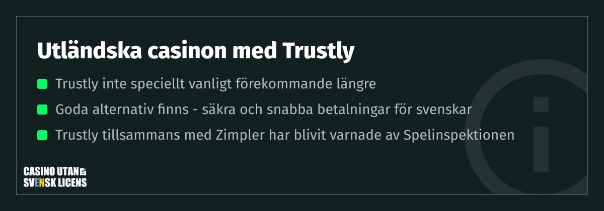 utländska casinon med trustly